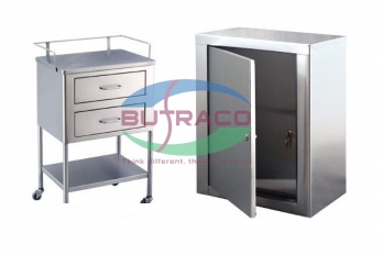STAINLESS STEEL MEDICAL CABINETS - BEDSIDE CABINETS