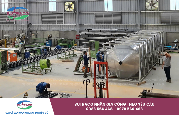 Butraco - Gia công bồn chứa nước inox công nghiệp