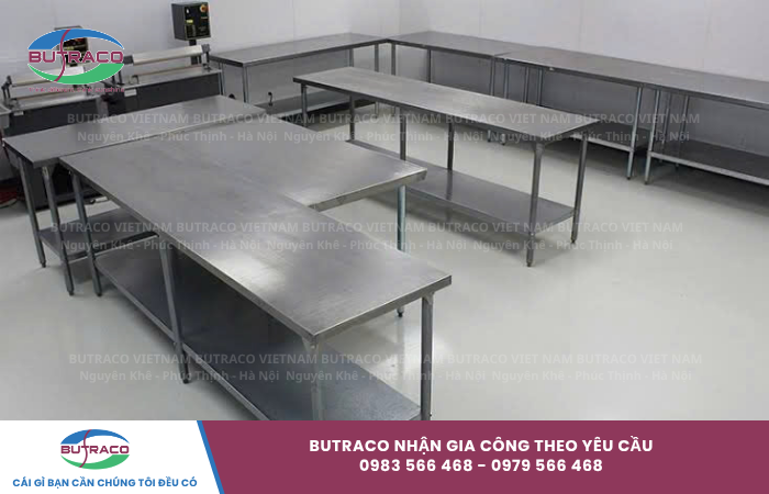 Bàn thao tác công nghiệp: Phân loại, thông số kỹ thuật và báo giá gia công