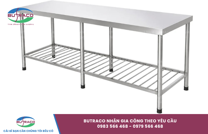 Bàn thao tác công nghiệp: Phân loại, thông số kỹ thuật và báo giá gia công