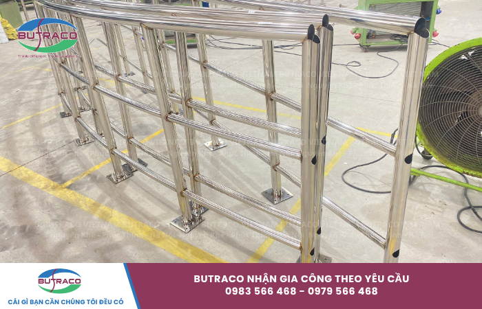 Gia công lan can bể hóa chất Inox chuẩn kỹ thuật