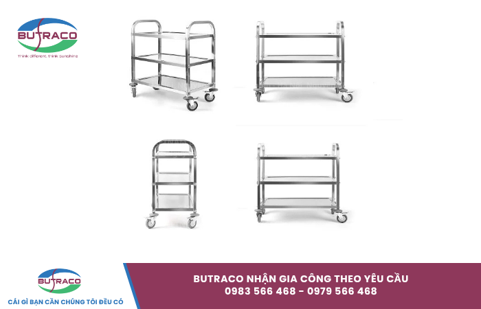 Xe đẩy inox công nghiệp: Cấu tạo và báo giá chuyên nghiệp
