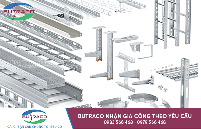 Phụ kiện thang máng cáp: Nối thang, co ngang, tê, ngã tư, quang treo